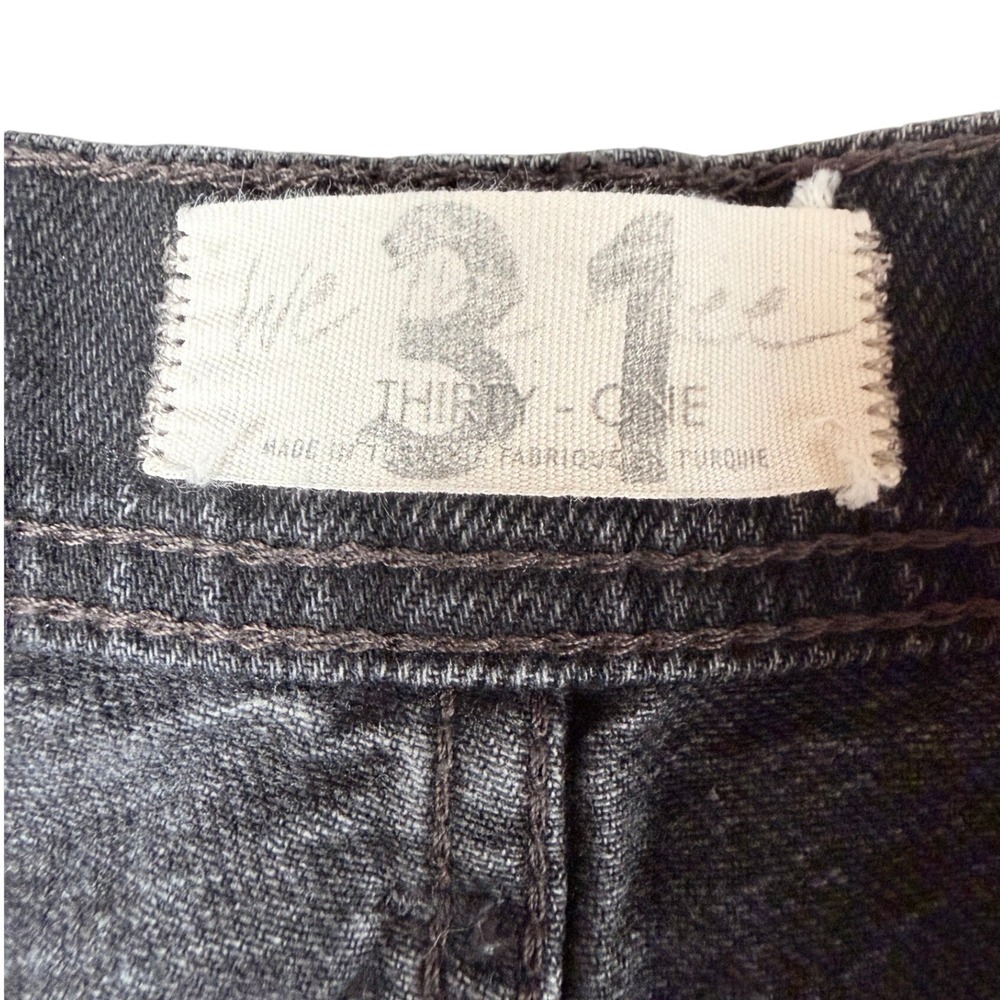 Free People We The Free Thirty-One Wide Leg Culotte Jeans Black Size 31 Cotton - Picture 4 of 9